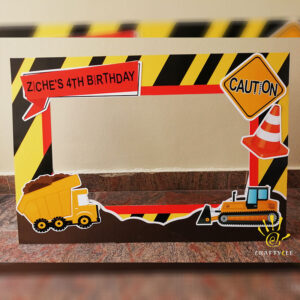 Photo Props Personalised Photo Frame Construction Theme