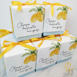 Favour Boxes Personalised Bridal Shower Lemon Favour Cupcake Boxes