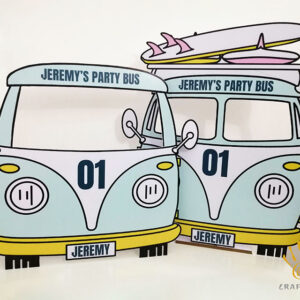 Cutout Beach Bus Personalised Standee Photo Frame Large Cutout Party Decorations